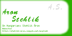 aron stehlik business card